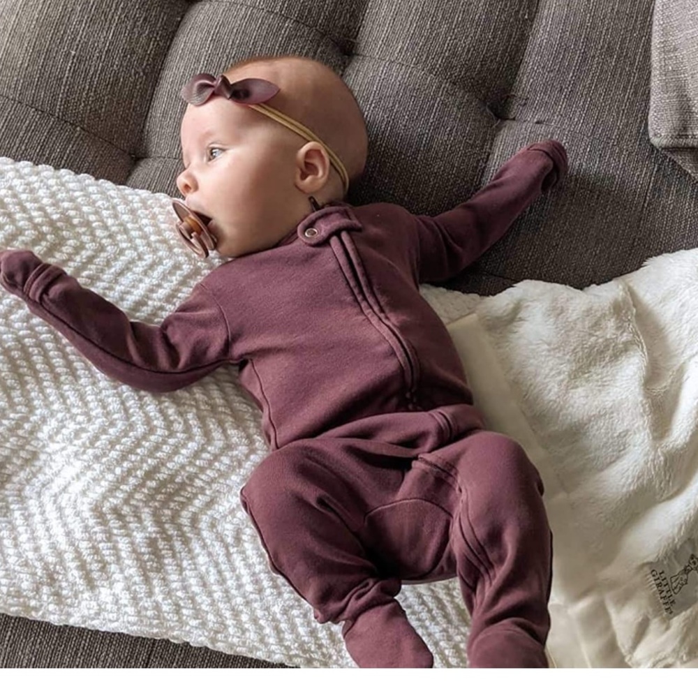 L'ovedbaby Organic Baby Zipper Footie Onsie